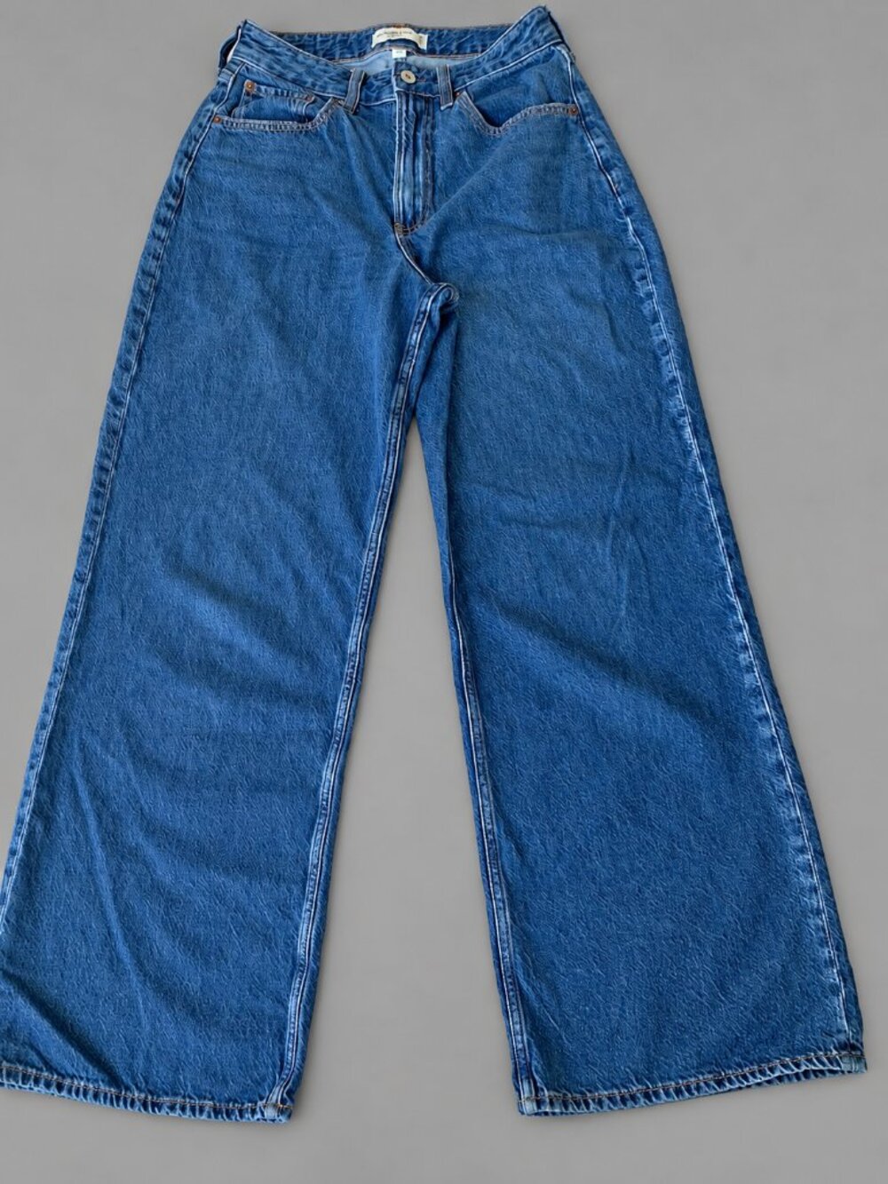 Abercrombie & Fitch Wide Leg High Rise Curve Love Jeans Size 26